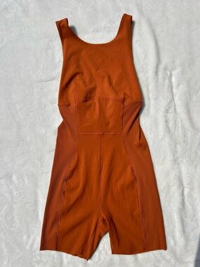 Nike Yoga Dri-Fit Luxe Jumpsuit Orange Clay